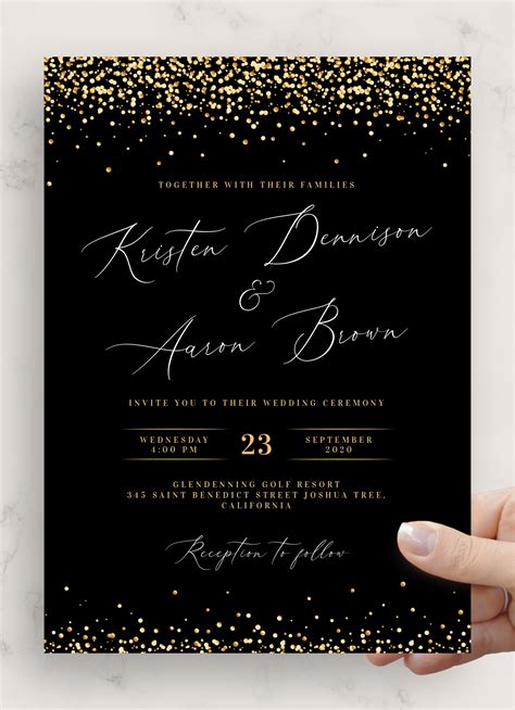 black gold invitation template|free black and gold invitation templates.